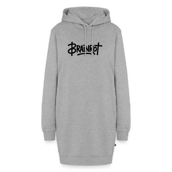 Brainrot – Lustige Gen-Alpha-Memes - Hoodie-Kleid - Grau meliert - Vorne