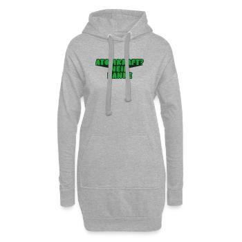 Atomkraft? Nein danke - Hoodie-Kleid - Grau meliert - Vorne