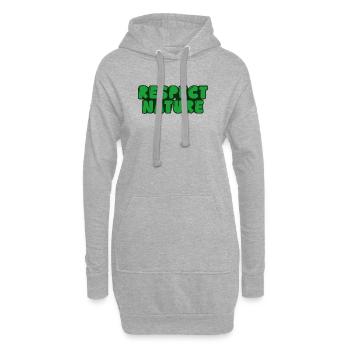 Respecter la nature - Sweat-shirt à capuche long Femme - gris chiné - Devant