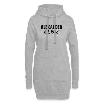 Alexander est 1998 - Hoodie-Kleid - Grau meliert - Vorne