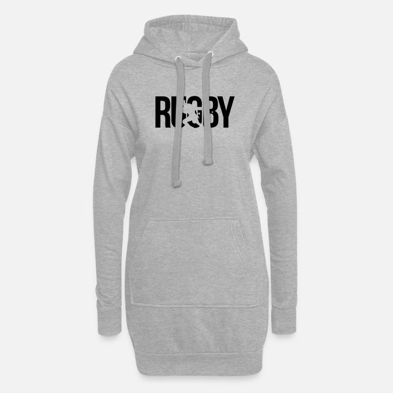 rugby - Hoodie-Kleid - Grau meliert
