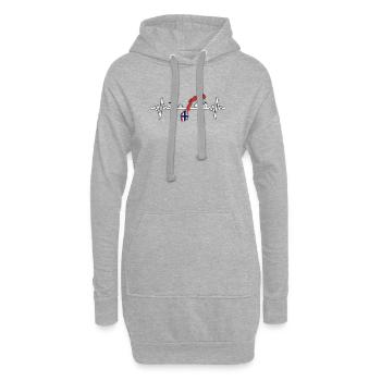 Norway Camper Norwegen Camping Design - Hoodie-Kleid - Grau meliert - Vorne
