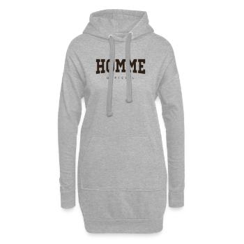 HOMME - Hoodie-Kleid - Grau meliert - Vorne