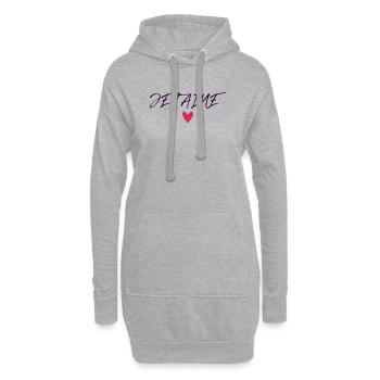 LIEBE. PAAR. GERADE VERHEIRATET. Junggesellinnenabschied. VALENTINSTAG. - Hoodie-Kleid - Grau meliert - Vorne