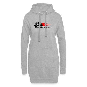 Zwei Räder, endlose Freiheit - Motorrad-Edition - Hoodie-Kleid - Grau meliert - Vorne