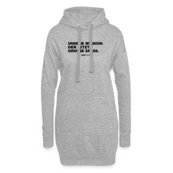 Dernière mission : Fun (enterrement de vie de garçon) - Sweat-shirt à capuche long Femme - gris chiné - Devant