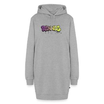Lettrage graffiti rennais avec dégradé de couleurs - Sweat-shirt à capuche long Femme - gris chiné - Devant