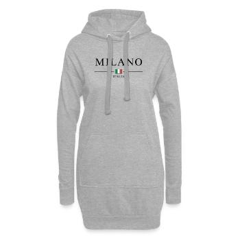 Milano italia - Sweat-shirt à capuche long Femme - gris chiné - Devant