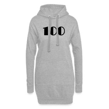 100. 100 ANS. 100e ANNIVERSAIRE. ANNIVERSAIRE 100  - Sweat-shirt à capuche long Femme - gris chiné - Devant