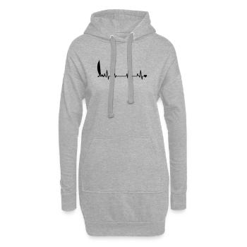 segelboot - Hoodie-Kleid - Grau meliert - Vorne