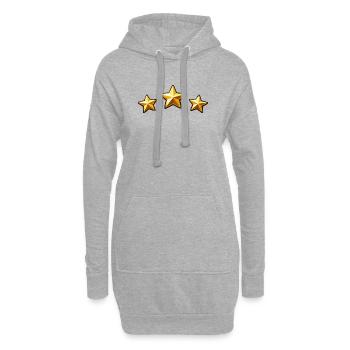 sterne - Hoodie-Kleid - Grau meliert - Vorne