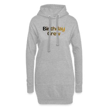 Birthday Crew - Hoodie-Kleid - Grau meliert - Vorne