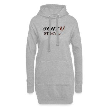 Typographie vintage de contes effrayants - Sweat-shirt à capuche long Femme - gris chiné - Devant