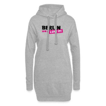 Berlin Love It Pink Stamp - Hoodie-Kleid - Grau meliert - Vorne