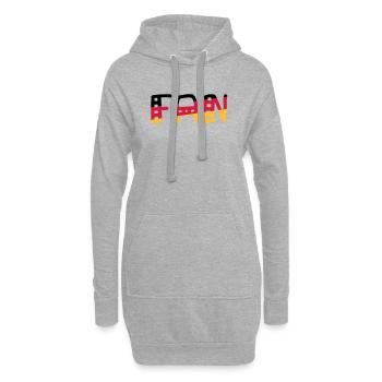 FAN - Shirt Deutschland - Hoodie-Kleid - Grau meliert - Vorne