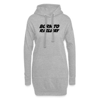 Eisenbahner / Eisenbahnen / Eisenbahn / Bahn - Hoodie-Kleid - Grau meliert - Vorne