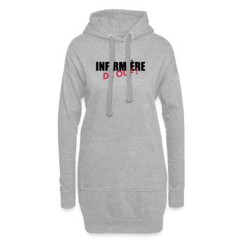 Infirmière / Infirmier / Hôpital / Médecine / - Sweat-shirt à capuche long Femme - gris chiné - Devant