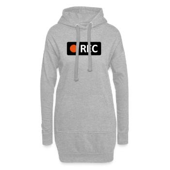 Bouton d’enregistrement REC de la caméra. Enregistrer, live, rec - Sweat-shirt à capuche long Femme - gris chiné - Devant