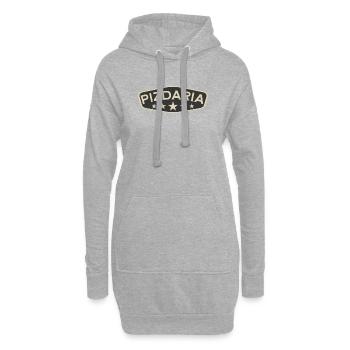 Pizdaria - Hoodie-Kleid - Grau meliert - Vorne