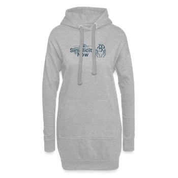 Embrassez la simplicité du présent - Sweat-shirt à capuche long Femme - gris chiné - Devant