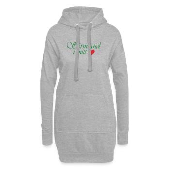 Sörmland dans mon cœur - Sweat-shirt à capuche long Femme - gris chiné - Devant
