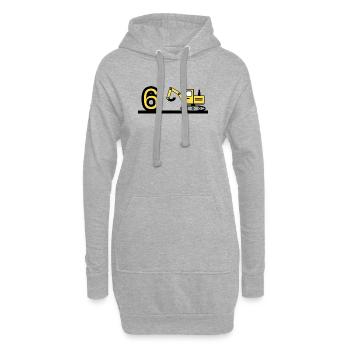 Excavatrice - Sweat-shirt à capuche long Femme - gris chiné - Devant