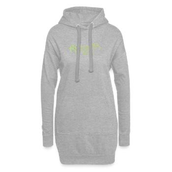 Neon Graffiti Grün Schriftzug Karlder - Hoodie-Kleid - Grau meliert - Vorne