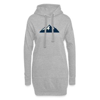 Gebirge Berge Silhouette - Hoodie-Kleid - Grau meliert - Vorne
