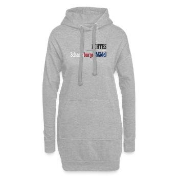 Echtes Schaumburger Mädel Niedersachsen - Hoodie-Kleid - Grau meliert - Vorne