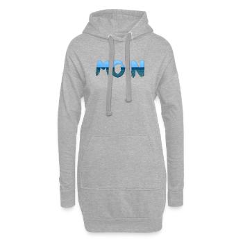 Moin Wasser - Hoodie-Kleid - Grau meliert - Vorne