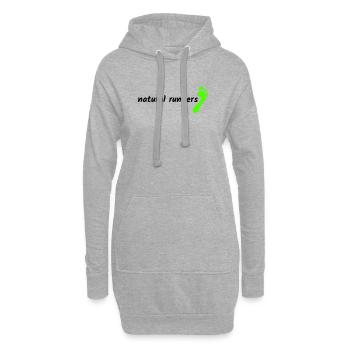 Barefoot Natural Runners 2023 1-line landscape - Hoodie Dress - heather grey - Front