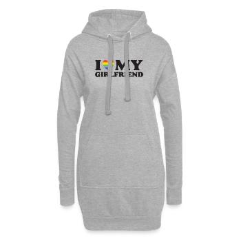 J’aime ma copine - LGBTQ - Sweat-shirt à capuche long Femme - gris chiné - Devant