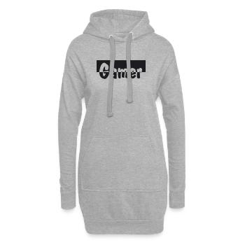 Gamer - Hoodie-Kleid - Grau meliert - Vorne