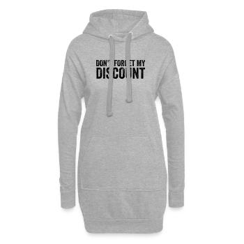 N’oubliez pas ma réduction pour les hommes plus âgés - Sweat-shirt à capuche long Femme - gris chiné - Devant