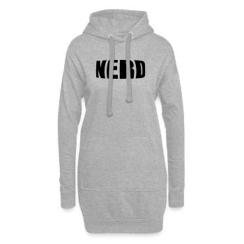 Nerd - Sweat-shirt à capuche long Femme - gris chiné - Devant