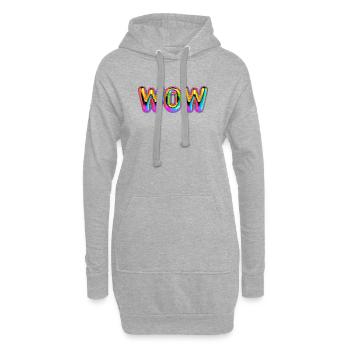 3D WOW Ballon Regenbogen Shirt - Hoodie-Kleid - Grau meliert - Vorne