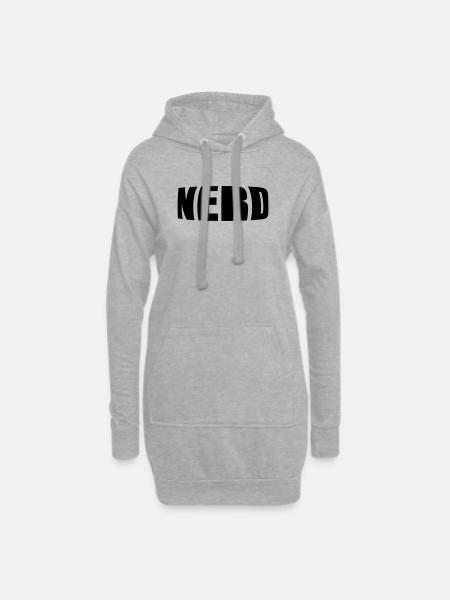 NERD - Hoodie-Kleid - Grau meliert