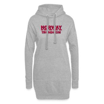 Norwegen-Trondheim Fettstadttypografie - Hoodie-Kleid - Grau meliert - Vorne