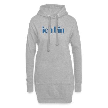 Ich bin nur aus Versehen freundlich - Hoodie-Kleid - Grau meliert - Vorne