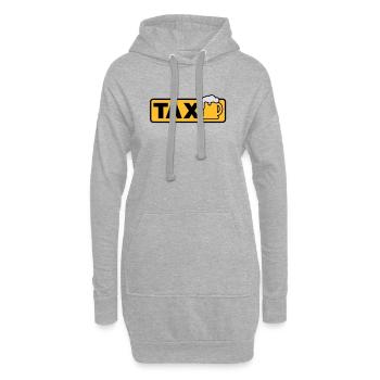 Taxi bière - Sweat-shirt à capuche long Femme - gris chiné - Devant