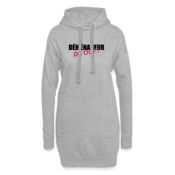 Déménageur / Déménagement / Déménager / Camion - Sweat-shirt à capuche long Femme - gris chiné - Devant