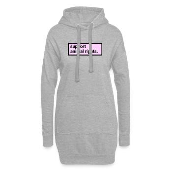 Soutien aux droits des animaux - Sweat-shirt à capuche long Femme - gris chiné - Devant