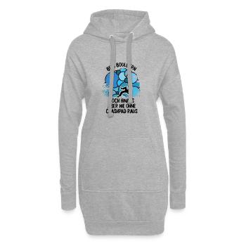 Vintage Bouldern Boulderer Klettern Kletterer - Hoodie-Kleid - Grau meliert - Vorne