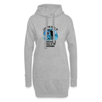 Boule Pétanque Boccia Boules Chocolat - Sweat-shirt à capuche long Femme - gris chiné - Devant