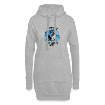Aquarium Aquarianer Fische Zierfische Aquaristik - Hoodie-Kleid - Grau meliert - Vorne