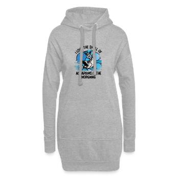 Aquarium Aquarianer Fische Zierfische Aquaristik - Hoodie-Kleid - Grau meliert - Vorne