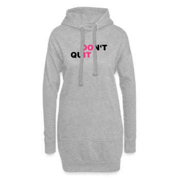 DO_IT - Sweat-shirt à capuche long Femme - gris chiné - Devant