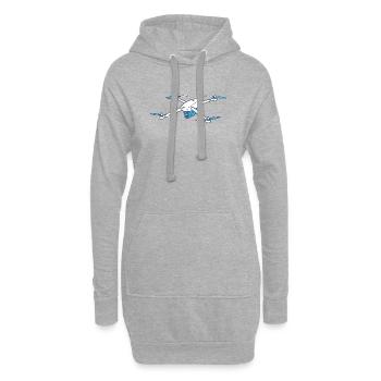 Pilote de drone drôle Pilote de dessin animé Hobby - Sweat-shirt à capuche long Femme - gris chiné - Devant