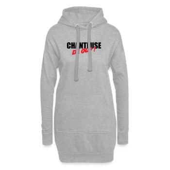 Chanteuse de ouf ! – talent fou voix scène énergie - Sweat-shirt à capuche long Femme - gris chiné - Devant