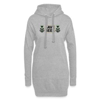 Sauver les abeilles Fleurs Conservation Apiculteur - Sweat-shirt à capuche long Femme - gris chiné - Devant